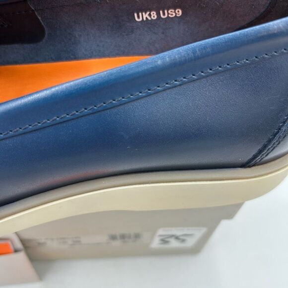 Men's Santoni Detroit, leather loafers size 9 US made in Italy - Picture 7 of 10